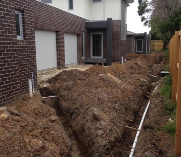 trenching/pit and pipe